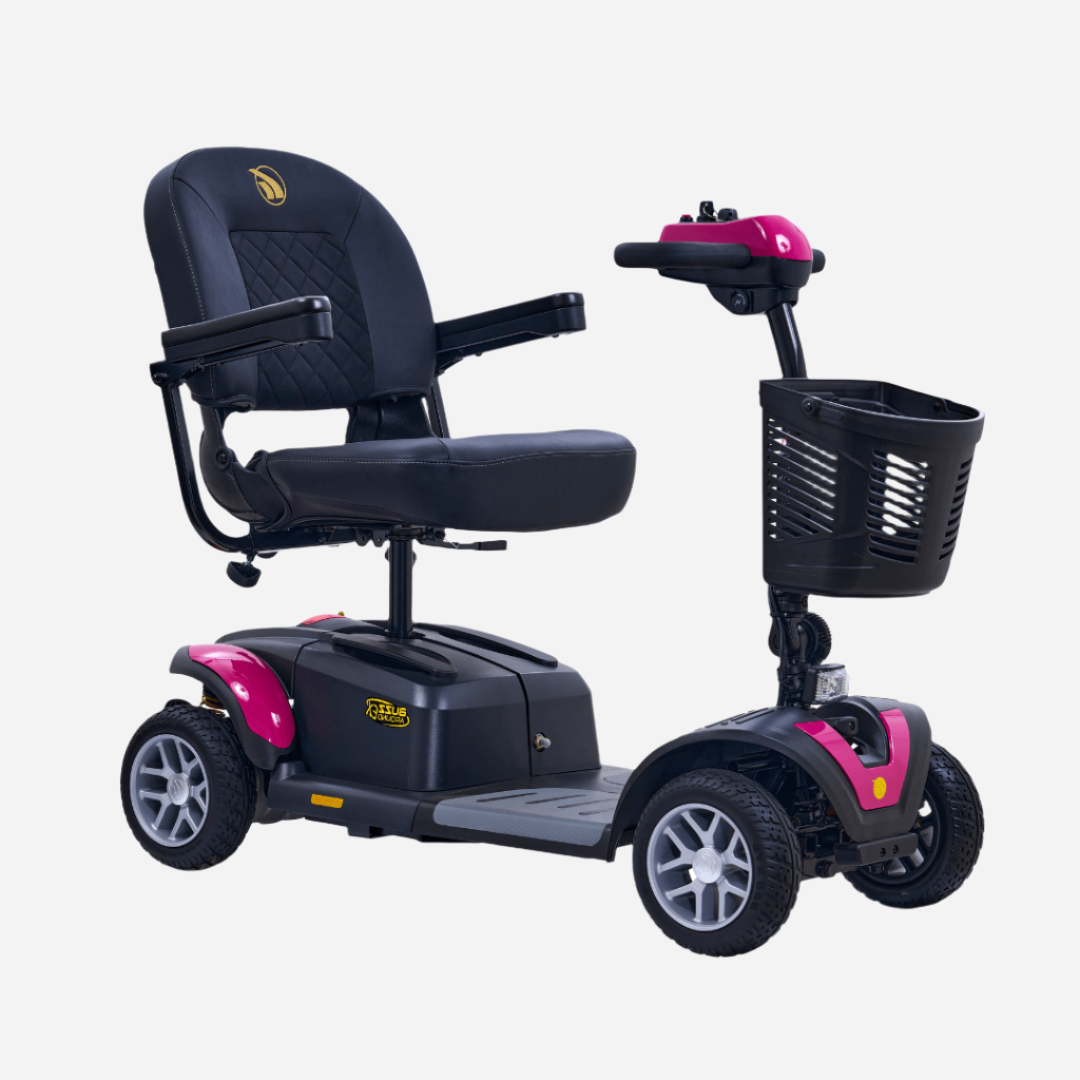 The Buzzaround EX 4-Wheel features the portability and easy disassembly of a lightweight scooter with the amazing benefits of a full-size scooter.