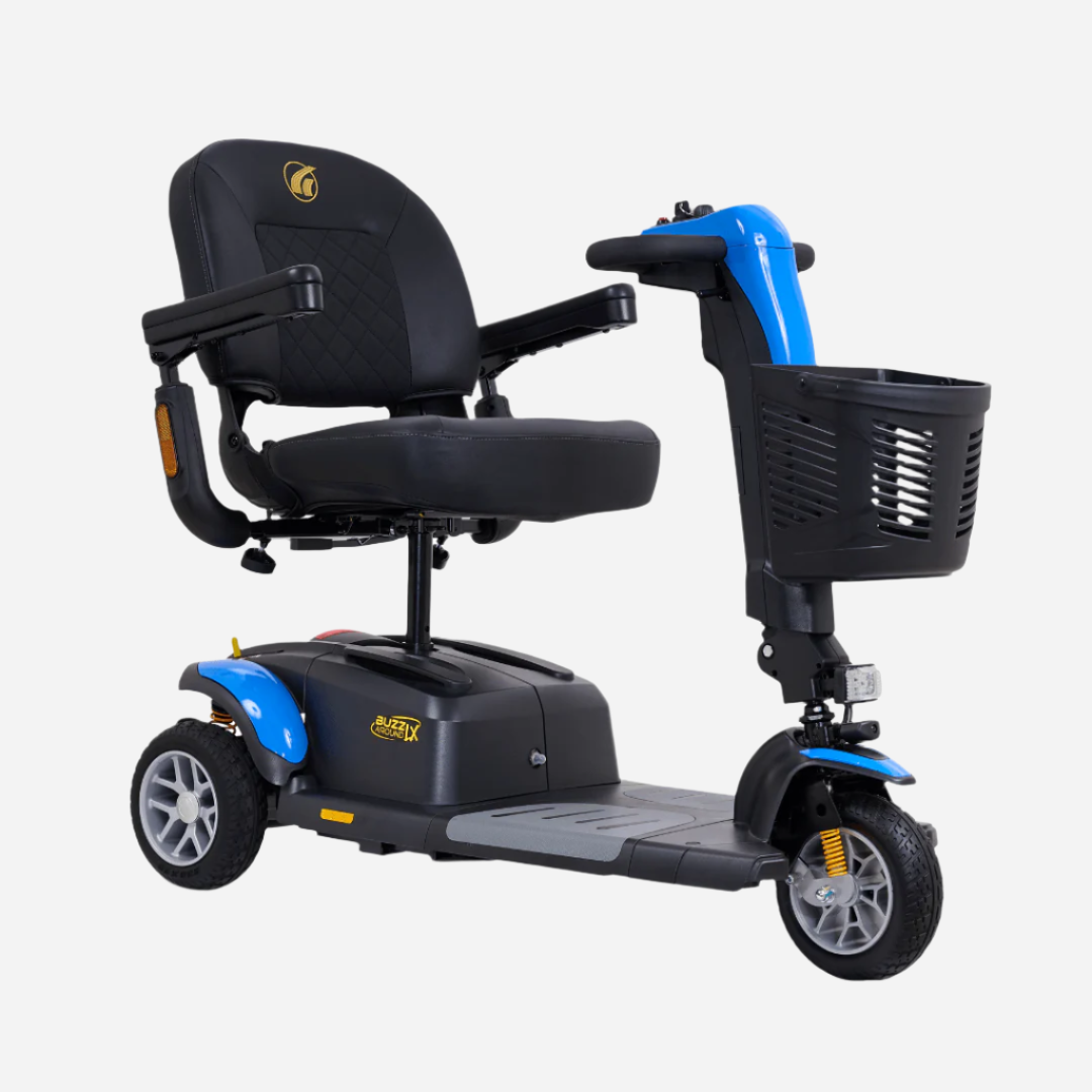 The Buzzaround LX (Luxury) 3-Wheel is a full-size scooter offering comfort and the convenience of true portability to take you where you want to go in style.


